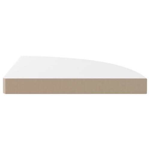 Hjørnehylder 2 stk. 35x35x3,8 cm MDF hvid højglans