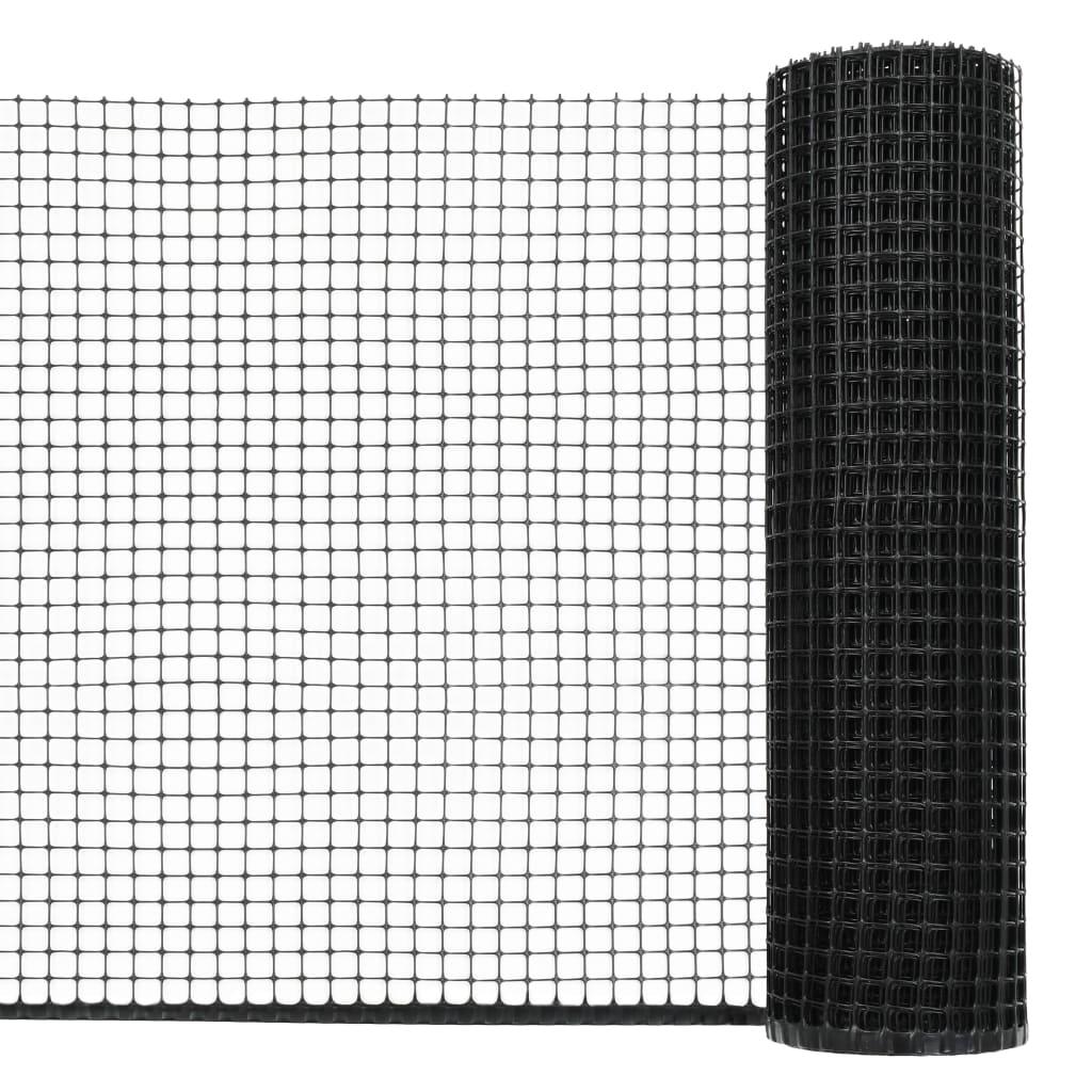 Hegnsnet til haven HDPE 50 x 0,6 m sort