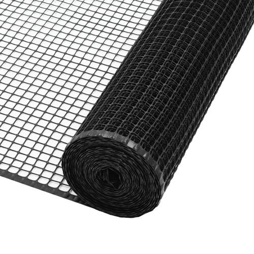 Hegnsnet til haven HDPE 50 x 0,6 m sort