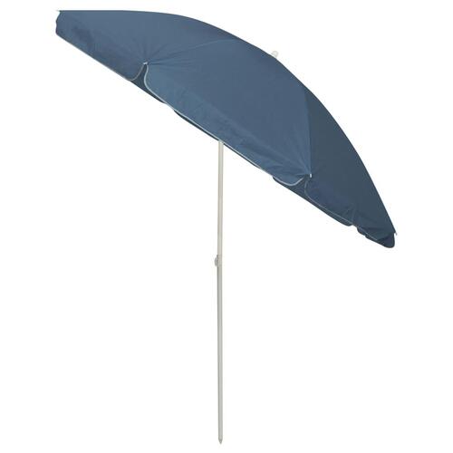 Strandparasol 240 cm blå