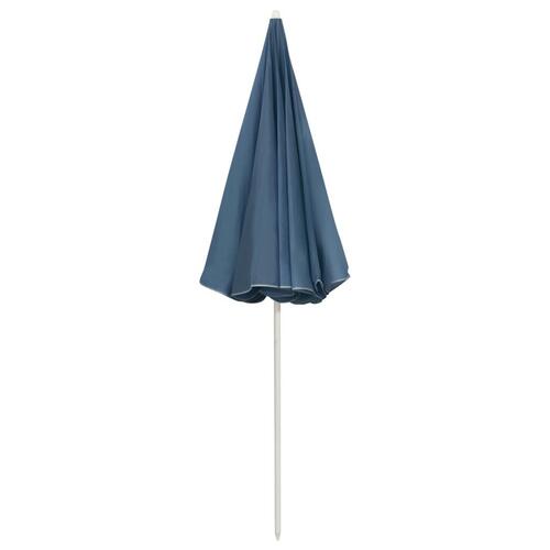 Strandparasol 240 cm blå