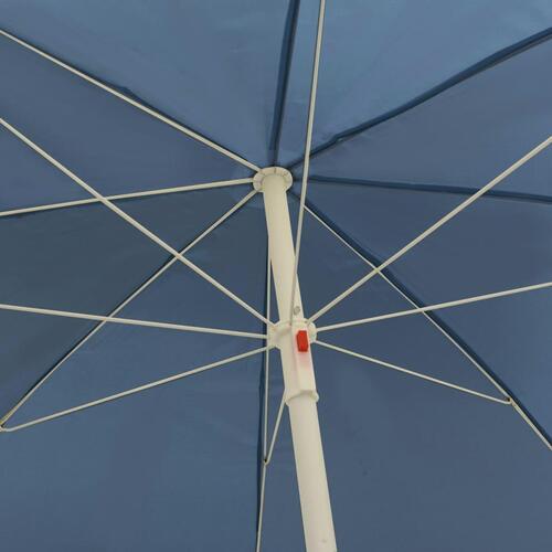 Strandparasol 240 cm blå