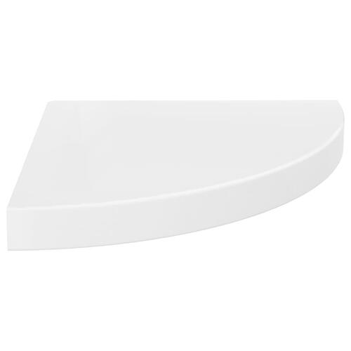 Hjørnehylder 4 stk. 35x35x3,8 cm MDF hvid højglans
