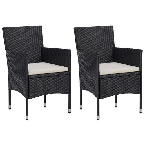 Havestole 2 stk. polyrattan sort