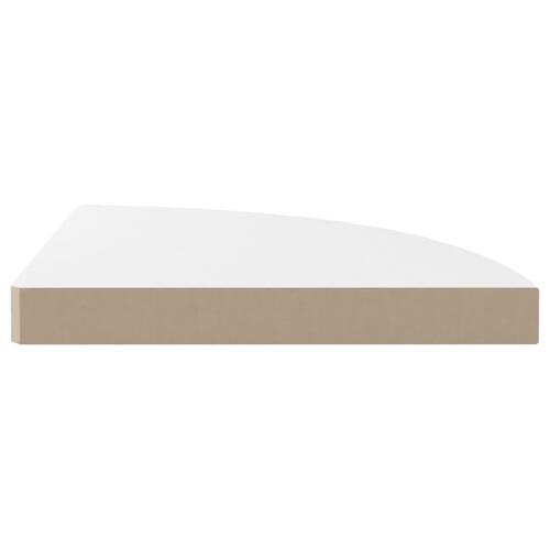 Hjørnehylder 4 stk. 35x35x3,8 cm MDF hvid højglans