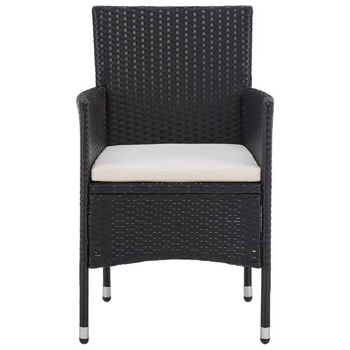 Havestole 2 stk. polyrattan sort