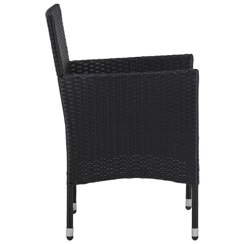 Havestole 2 stk. polyrattan sort