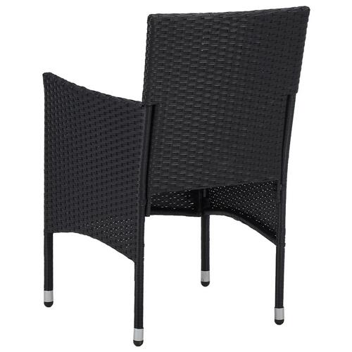 Havestole 2 stk. polyrattan sort