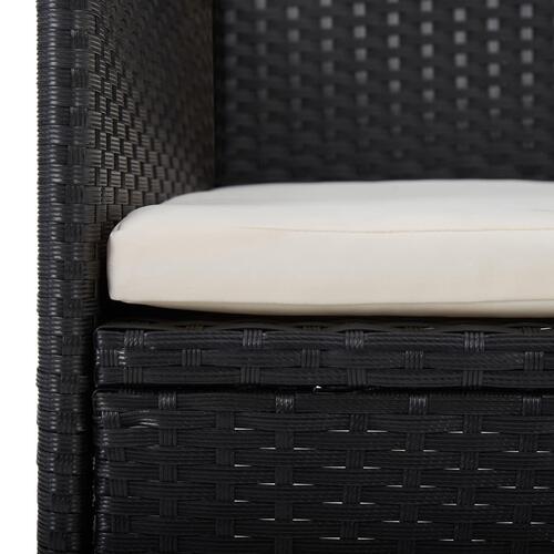 Havestole 2 stk. polyrattan sort