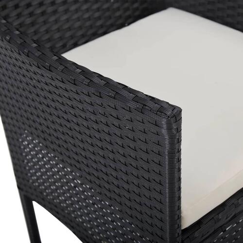 Havestole 2 stk. polyrattan sort