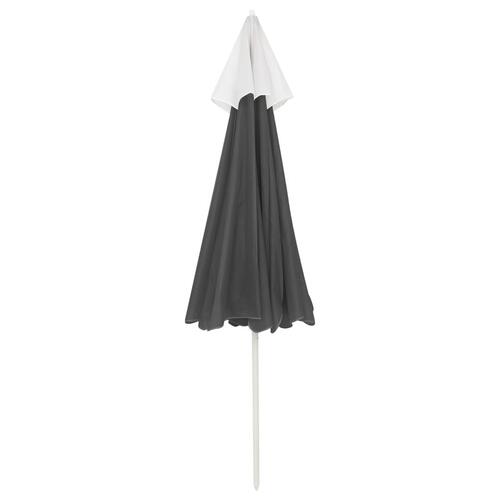 Strandparasol 240 cm antracitgrå
