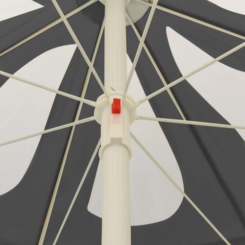 Strandparasol 240 cm antracitgrå