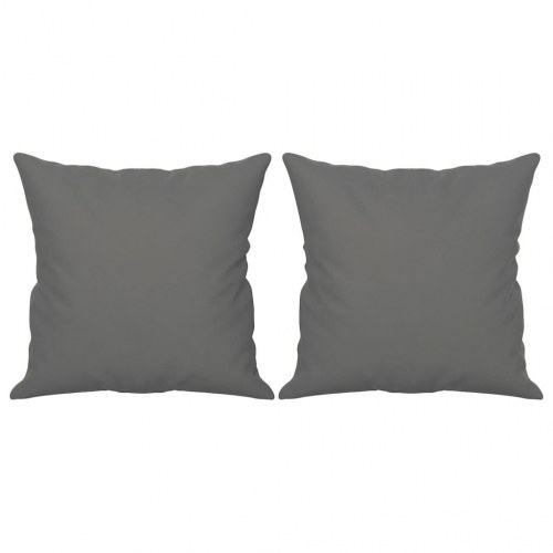 2-personers sofa med puder i mikrofiber - mørkegrå