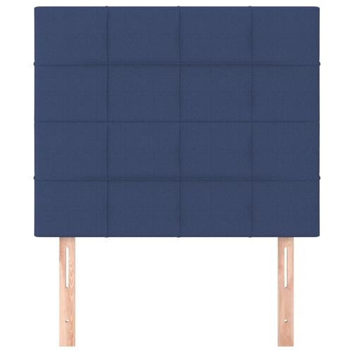 Sengegavle 2 stk. 100x5x78/88 cm stof blå