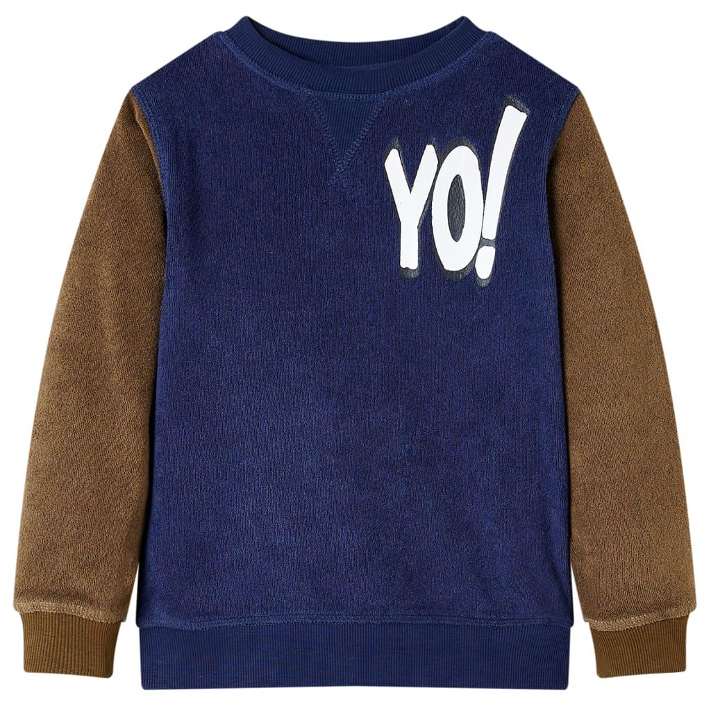 Sweatshirt til børn str. 116 marineblå