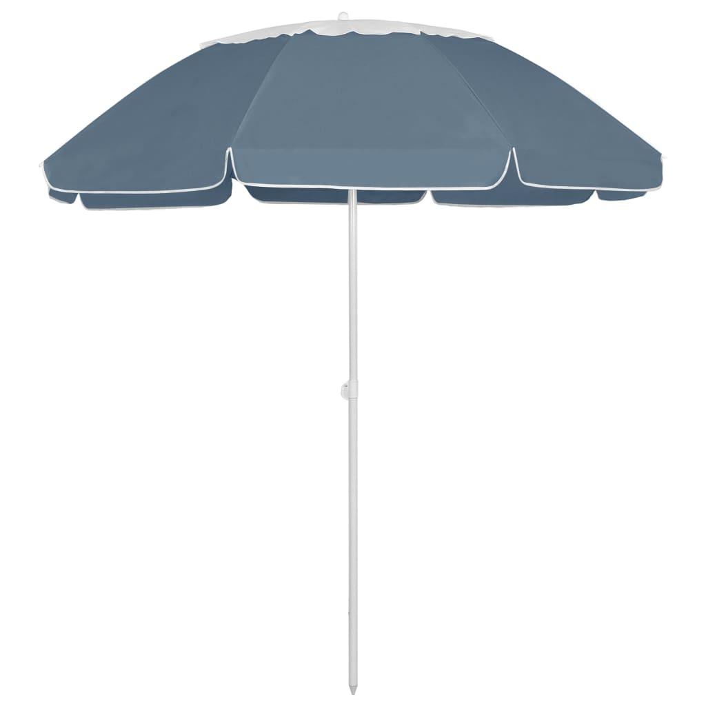 Strandparasol 300 cm blå