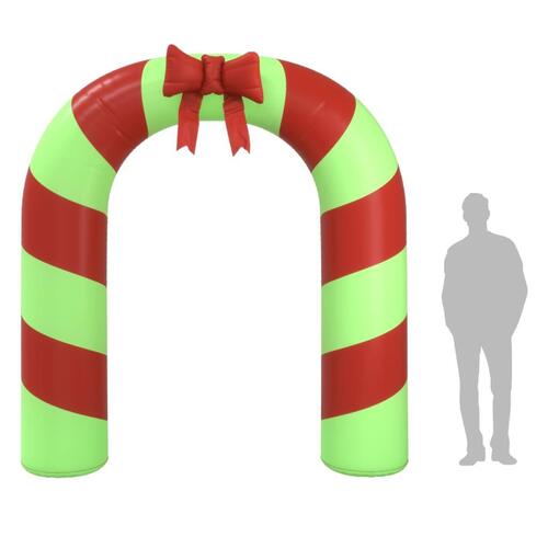 Oppustelig juleport med LED'er 270 cm