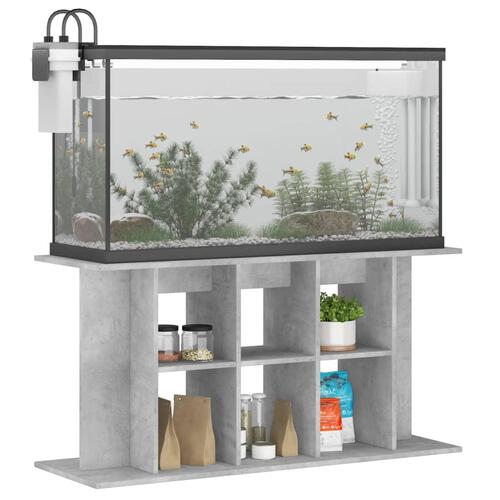 Akvariebord 120x40x60 cm konstrueret træ betongrå