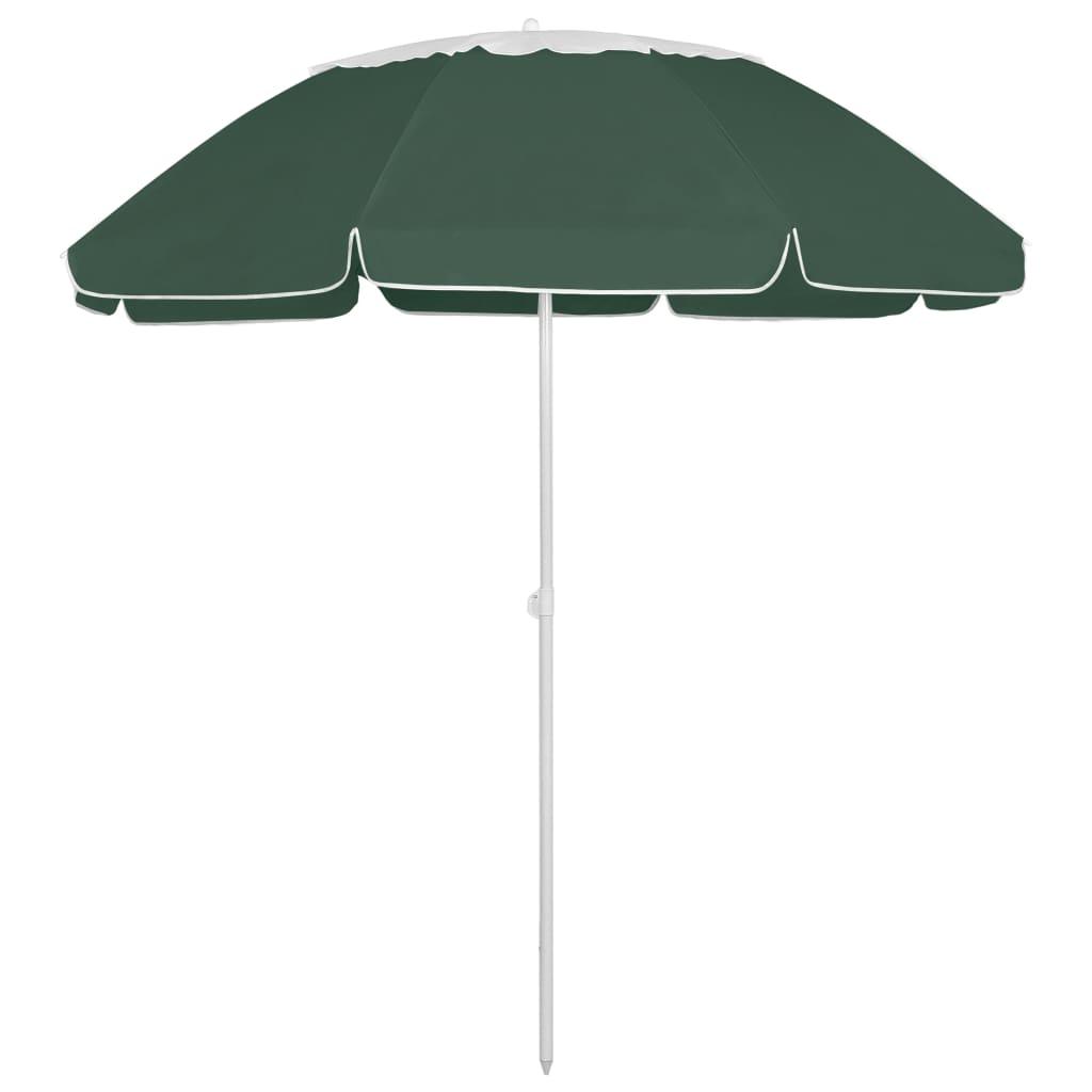Strandparasol 300 cm grøn