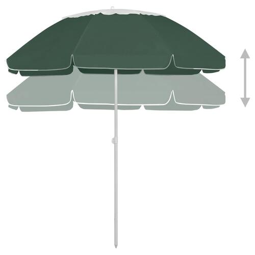 Strandparasol 300 cm grøn