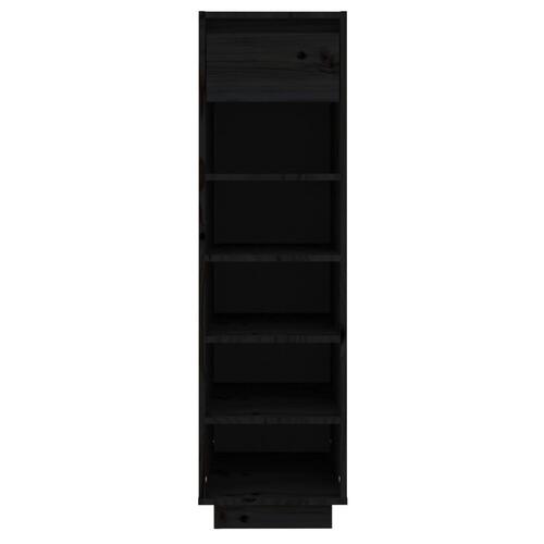 Skoreol 34x30x105 cm massivt fyrretræ sort