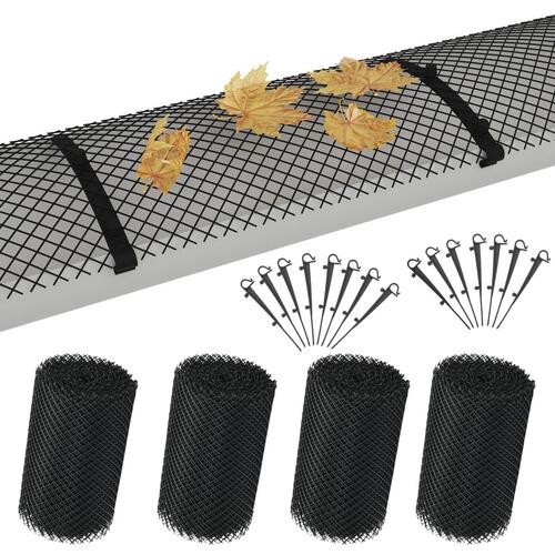 Tagrendenet med klips 4 stk. HDPE 1,08 ㎡