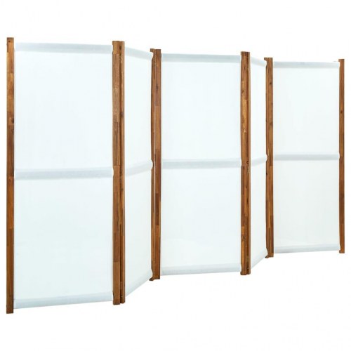 5-panels rumdeler 350x170 cm cremefarvet