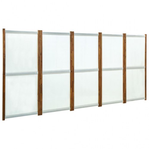 5-panels rumdeler 350x170 cm cremefarvet