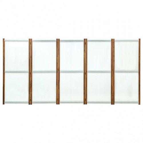 5-panels rumdeler 350x170 cm cremefarvet