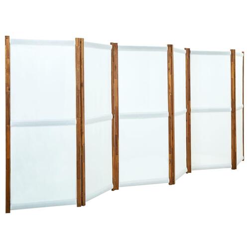 6-panels rumdeler 420x170 cm cremefarvet