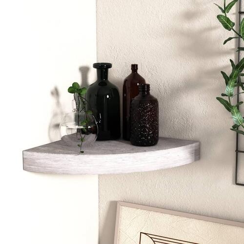 Hjørnehylde 25x25x3,8 cm MDF betongrå