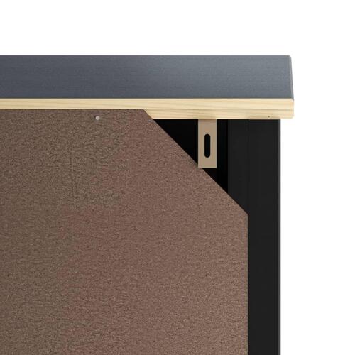 Opbevaringsskab til toilet BERG 60x27x164,5 cm massivt træ sort