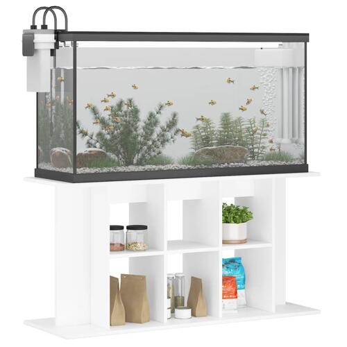 Akvariebord 120x40x60 cm konstrueret træ hvid