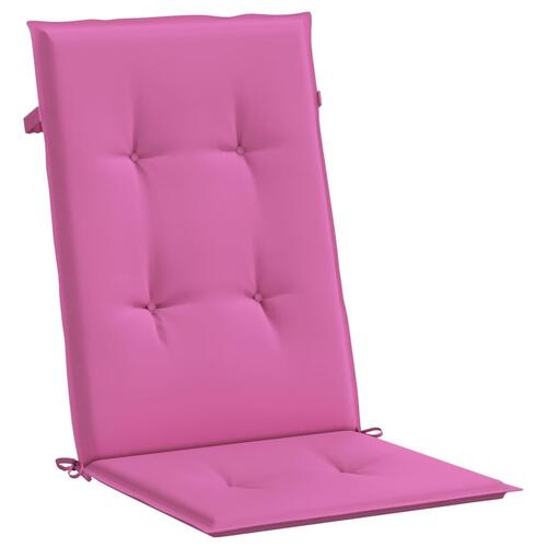Stolehynder med høj ryg 2 stk. 120x50x3 cm stof pink