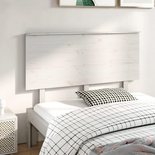 Sengegærde 139x6x82,5 cm massivt fyrretræ hvid
