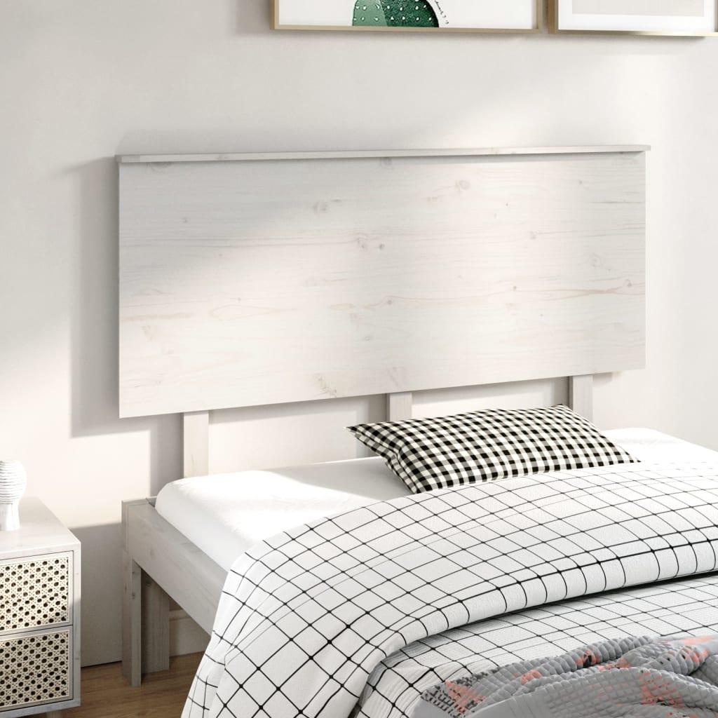 Sengegærde 139x6x82,5 cm massivt fyrretræ hvid