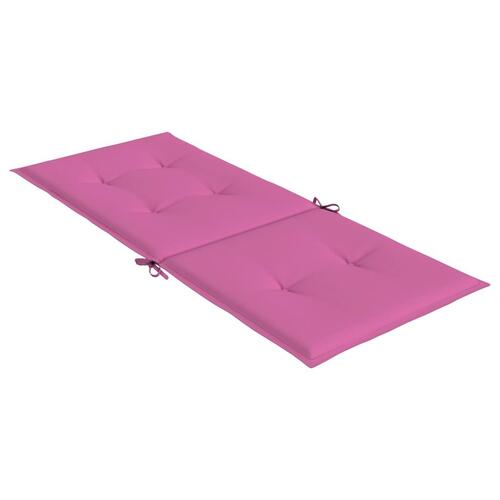 Stolehynder med høj ryg 2 stk. 120x50x3 cm stof pink