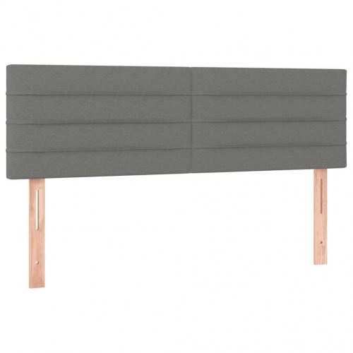 Kontinentalseng med madras 140×190 cm - stof, mørkegrå