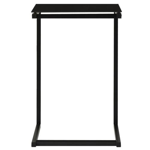 Sidebord 40x40x60 cm hærdet glas sort