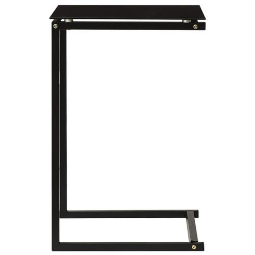 Sidebord 40x40x60 cm hærdet glas sort