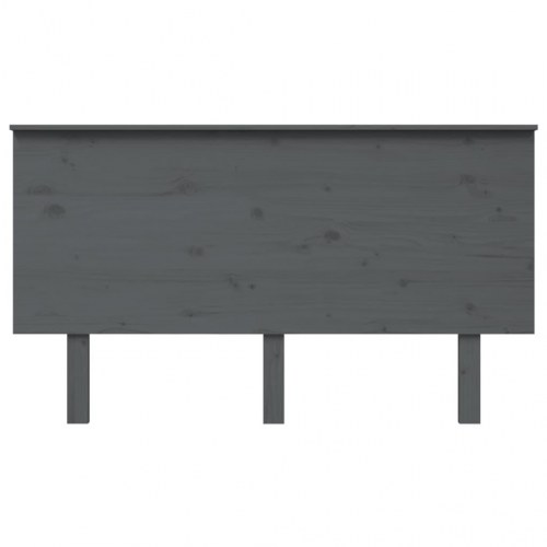 Sengegavl 144×6×82,5 cm i massivt fyrretræ - grå