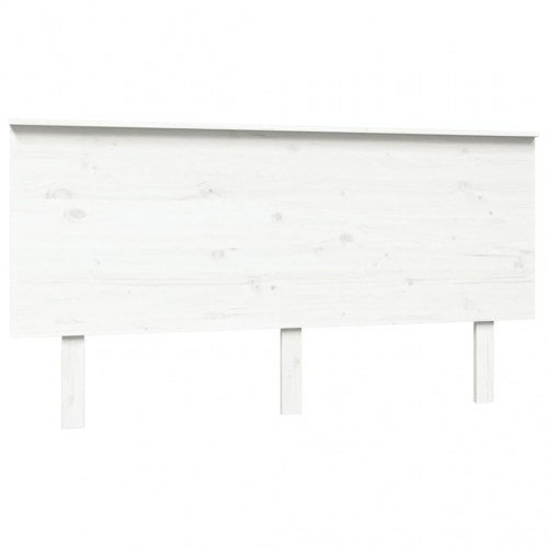 Sengegærde 154x6x82,5 cm massivt fyrretræ hvid