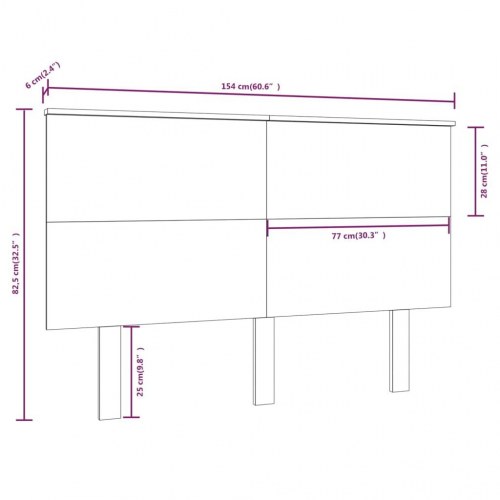 Sengegærde 154x6x82,5 cm massivt fyrretræ hvid