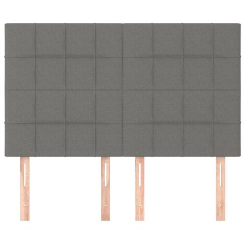 Sengegavle 4 stk. 72x5x78/88 cm stof mørkegrå