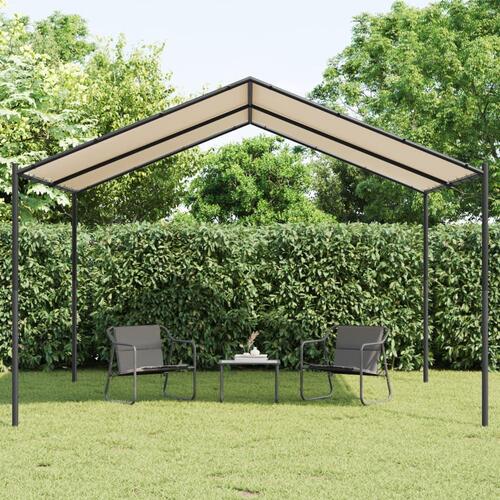 Pavillon 4x3 m stål og stof beige
