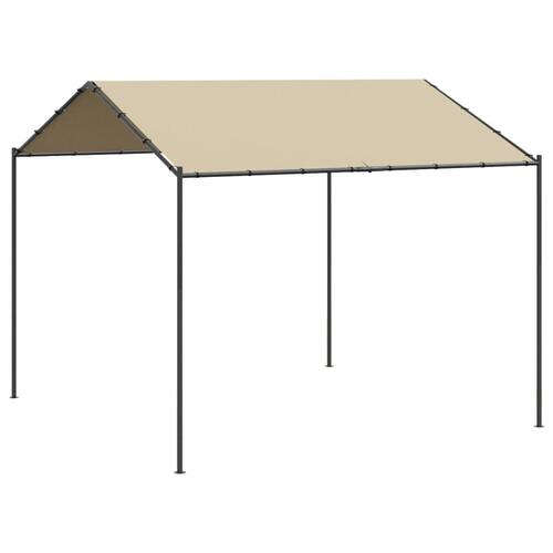 Pavillon 4x3 m stål og stof beige