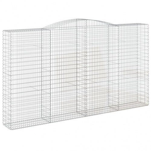 Buede gabionkurve - 4 stk. 400×50×220/240 cm i galvaniseret jern