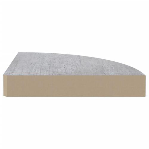 Hjørnehylder 2 stk. 35x35x3,8 cm MDF betongrå