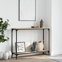Konsolbord 101x30,5x75 cm konstrueret træ sonoma-eg