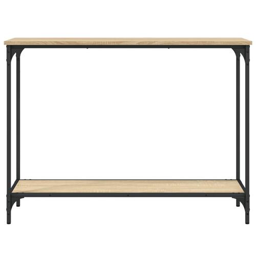Konsolbord 101x30,5x75 cm konstrueret træ sonoma-eg